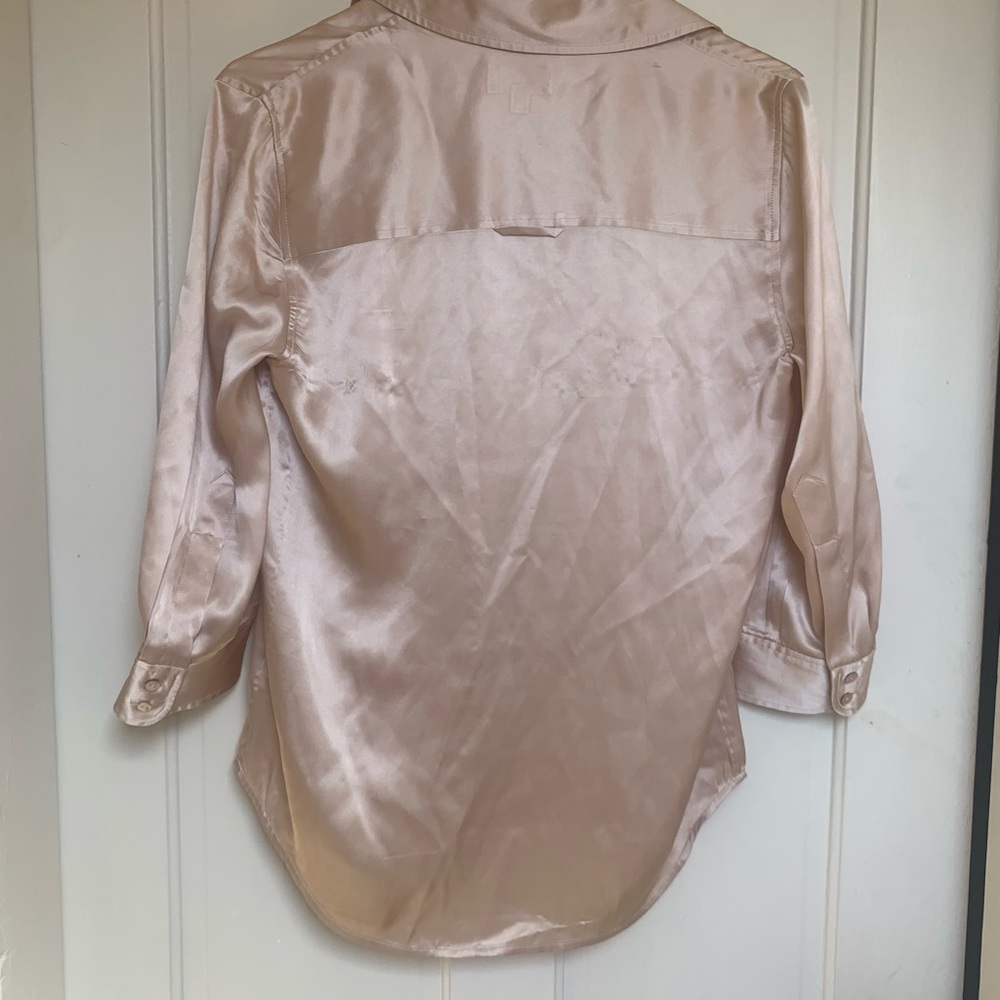 L'Agence 100% silk blouse in cream - Picture 8 of 9